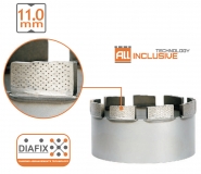 Module drill bits with diamond-aligned segment DLD 40 RS7-X 102mm